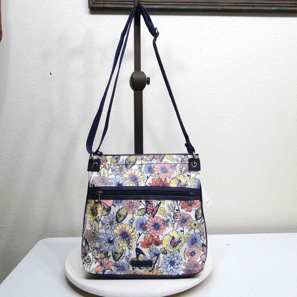 Sakroots Artist Circle Crossbody Bag Multi IB Floral Butterfly 105154 NEW